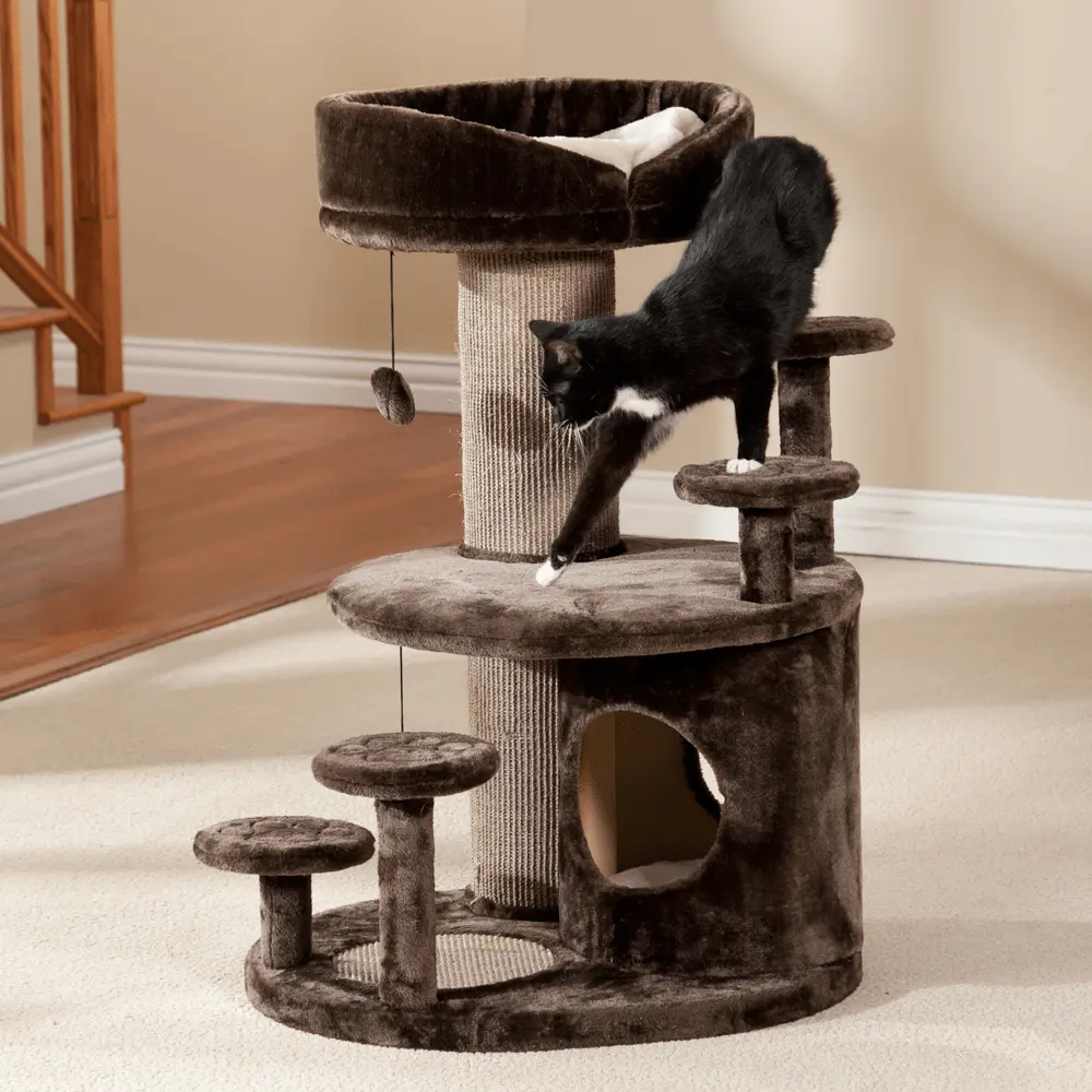 Torre para gatos de 3 pisos
